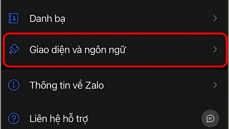 Chọn Giao diện và ngôn ngữ