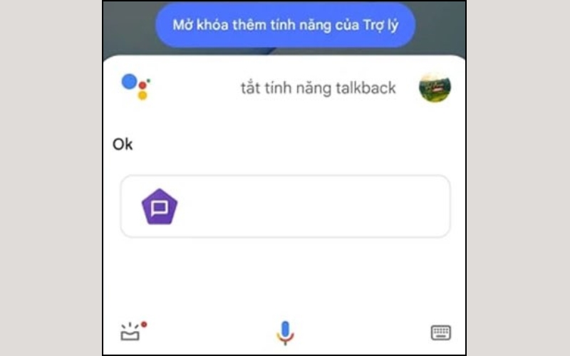 Nói Tắt tính năng TalkBack