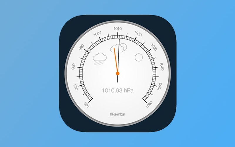 Test áp suất iPhone bằng ứng dụng hPa Barometer