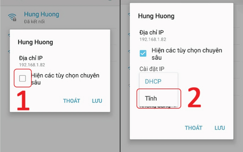 Nhấn vào Tĩnh và tiến hành chỉnh sửa 