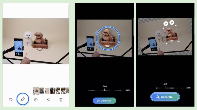 Chạm vào biểu tượng chỉnh sửa > Sử dụng các công cụ của Generative Edit