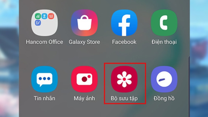 Vào mục Bộ sưu tập