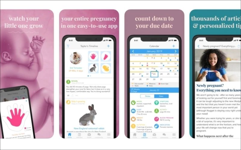 Ovia Pregnancy Baby Tracker là ứng dụng cung cấp thông tin trong suốt thai kỳ và sau sinh