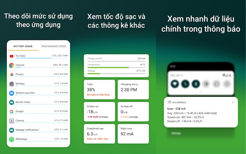 AccuBattery Pin là ứng dụng kiểm tra pin Android đa năng và hữu ích