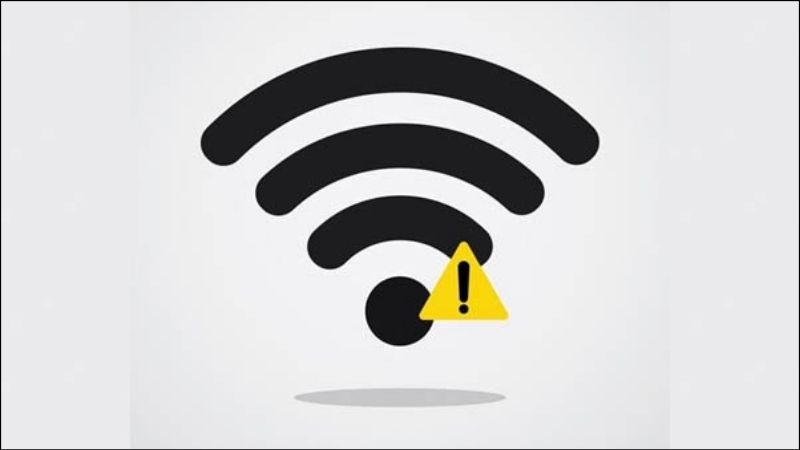 Dấu chấm than trên WiFI cho biết thiết bị của bạn không có internet