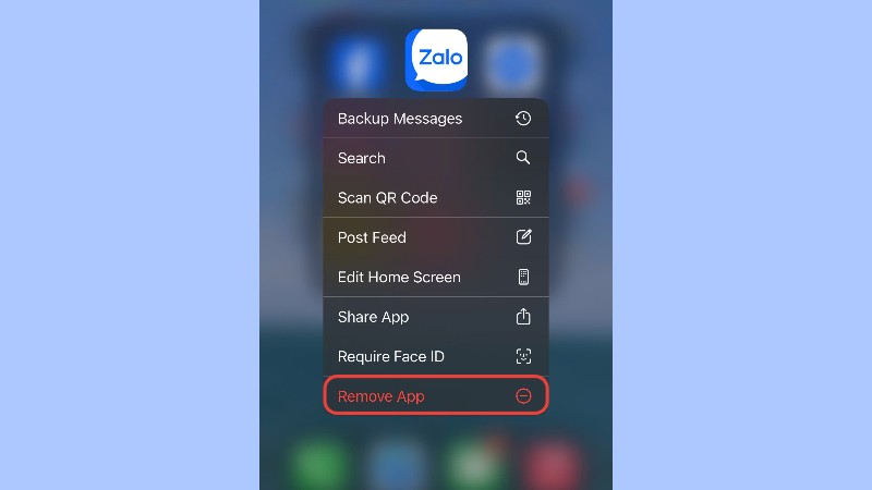 Chọn Remove app và xác nhận gỡ cài đặt