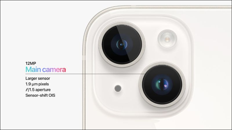 Khẩu độ f/1.5 trên camera chính cho phép thu sáng tốt hơn